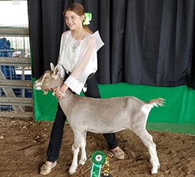 four h photo with goat.