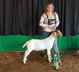 four h photo with goat.